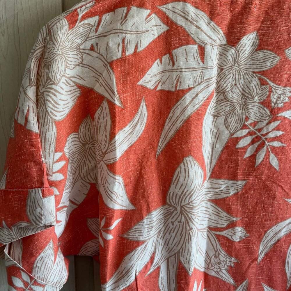 Amuse Society Mala Wrap S/S Woven Dress Coral‎ Tropical Resort Top NWT XS - Picture 9 of 10